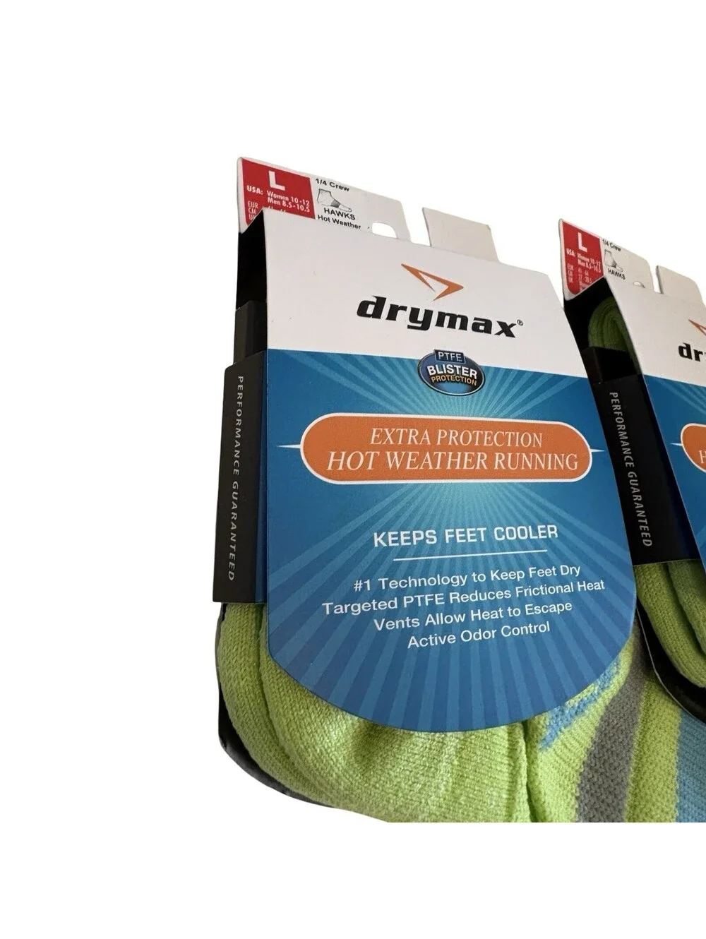 Drymax Extra Protection Hot Weather Running - Quarter Crew Women’s Large x2